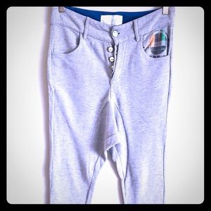 Baggy cotton sweatpants .